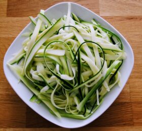 Courgettes et noix Saint-Jacques