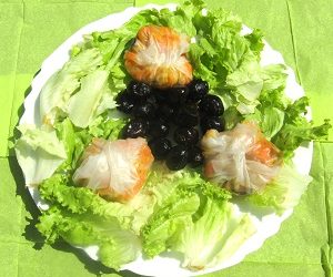 Galettes de carottes – riz – fruits de mer