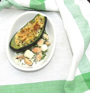 66- courgettes au poisson et fruits de mer