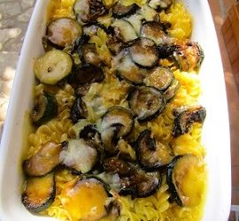 Pâtes aux courgettes caramélisées